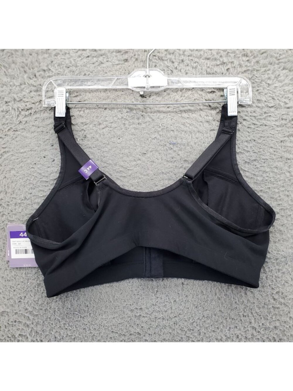 Catherines Bra Womens 44C Black No-Wire Cotton Front-Close *NWT* - Picture 8 of 9
